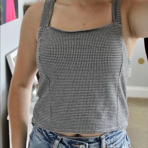 American Eagle gingham crop tank